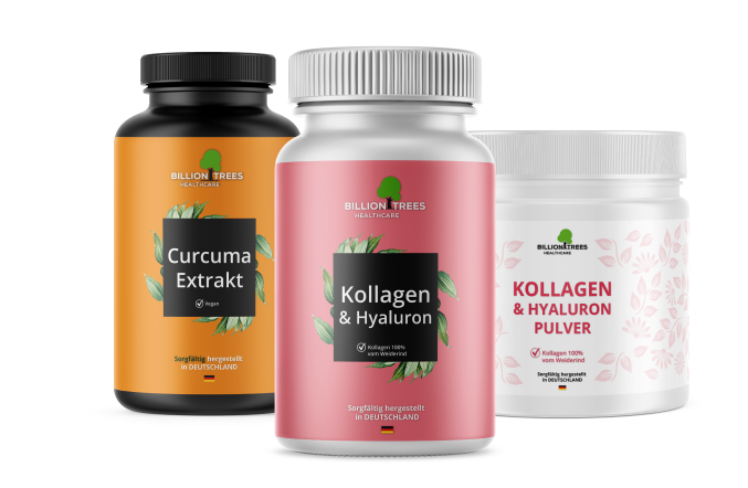 Curcuma Extrakt, Kollagen und Hyalluron, Kollagen und Hyaluron Pulver